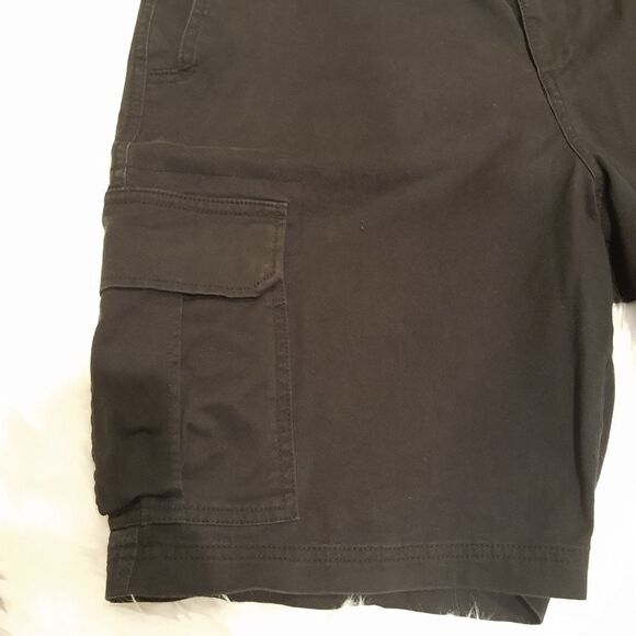 𝅺GEORGE Black Cargo Shorts size 36 - Picture 2 of 8